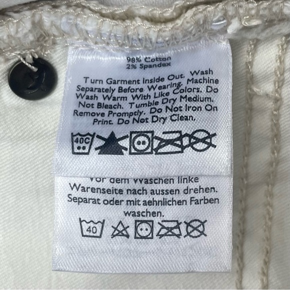 Eddie Bauer White Boyfriend Crop Denim Jeans Size 0 Mid Rise Button Zip Closure - Picture 4 of 8